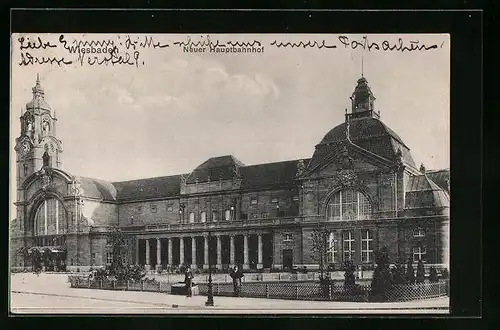 AK Wiesbaden, Neuer Hauptbahnhof