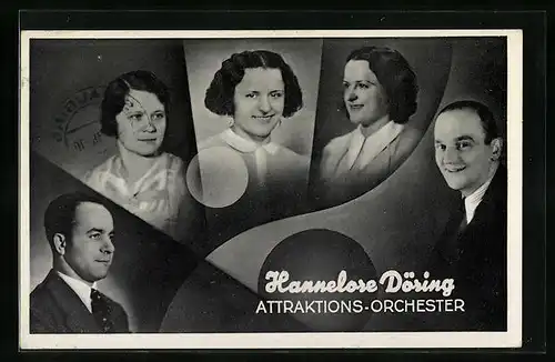 AK Hannelore Döring Attraktions-Orchester, Drei Damen und zwei Herren