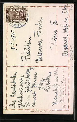 Künstler-AK Matthäus Schiestl: Christkind im Walde