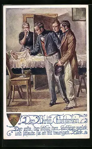 Künstler-AK Franz Kuderna, Deutscher Schulverein Nr. 919: Der Wirtin Töchterlein