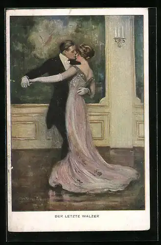 Künstler-AK Clarence F. Underwood: Der letzte Walzer