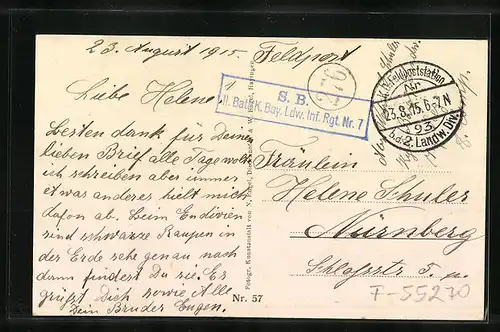 AK Charpentry, Automobil vor der zerstörten Ortschaft