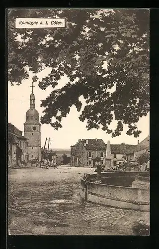 AK Romagne s. l. Côtes, Panorama