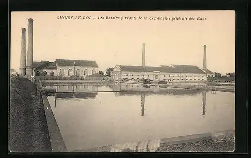 AK Choisy-Le-Roi, Les Bassins fi. trants de la Compagnie générale des Eaux