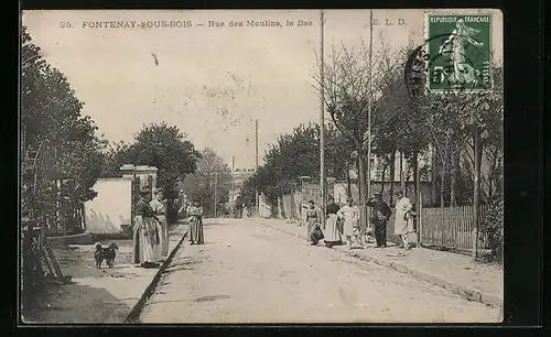 AK Fontenay-sous-Bois, Rue des Moulins