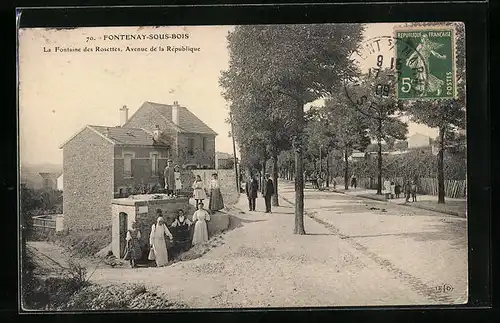 AK Fontenay-sous-Bois, La Fontaine des Rosettes