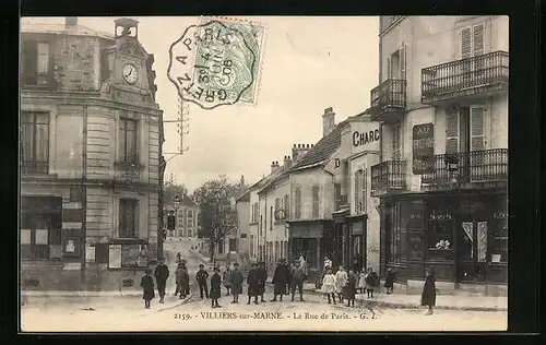 AK Villiers-sur-Marne, La Rue de Paris