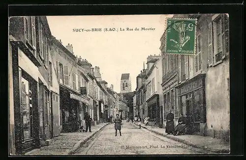 AK Sucy-en-Brie, La Rue du Moutier