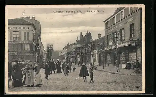 AK Choisy-le-Roi, La Rue Thiers