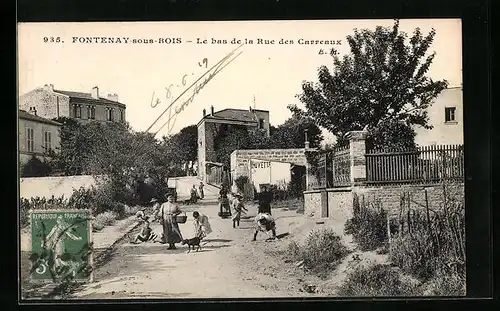 AK Fontenay-sous-Bois, Le bas de la Rue des Carreaux