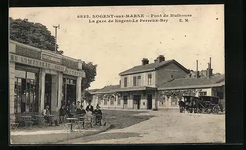 AK Nogent-sur-Marne, Pont de Mulhouse, La Gare