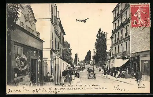 AK Joinville-le-Pont, La Rue du Pont