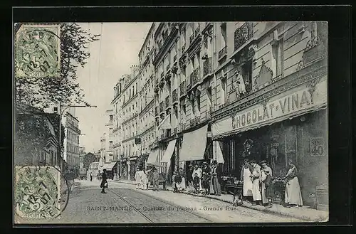 AK Saint-Mandé, Quartier du Plateau, Grande Rue