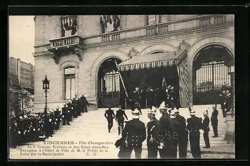 AK Vincennes, Fete d`Inauguration du 3 Groupe Scolaire et des Voies nouvelles, Reception a l`Hotel de Ville