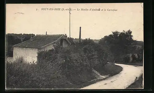 AK Sucy-en-Brie, Le Moulin d`Amboise et le Carrefour