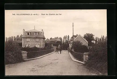 AK Villecresnes, Pont du Chemin de Fer