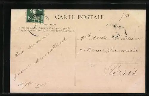 AK Villecresnes, La route de Brie