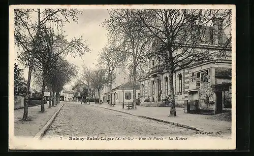 AK Boissy-Saint-Léger, Rue de Paris, La Mairie