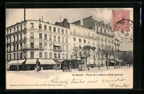 AK St-Mandé, Place de la Mairie (Cote gauche)