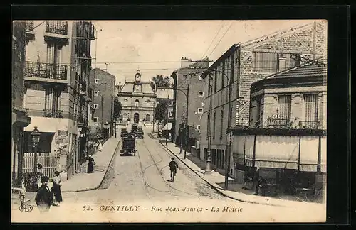 AK Gentilly, Rue Jean Jaures - La Mairie