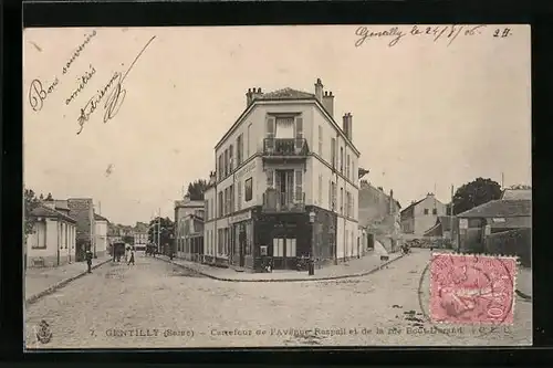AK Gentilly, Carrefour de l`Avenue Raspail et de la rue Bout-Durand