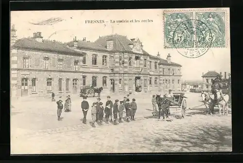 AK Fresnes, La Mairie et les eccles