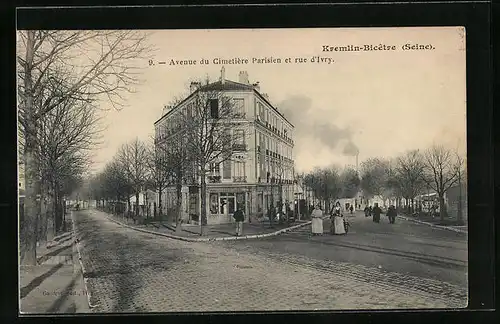 AK Kremlin-Bicetre, Avenue du Cimetiere Parisien et rue d`Ivry