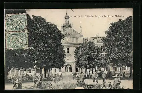 AK Vincennes, Hôpital Militaire, Jardin des Malades