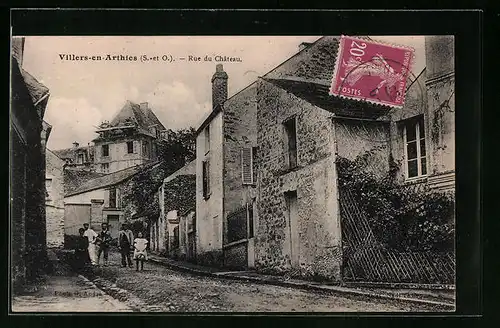 AK Villers-en-Arthies, Rue du Château