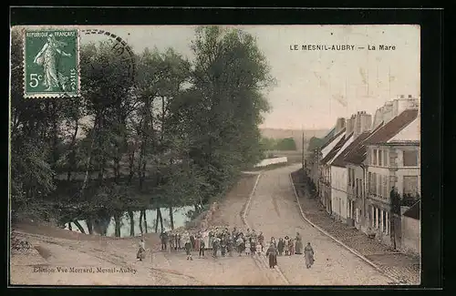 AK Les Mesnil-Aubry, La Mare