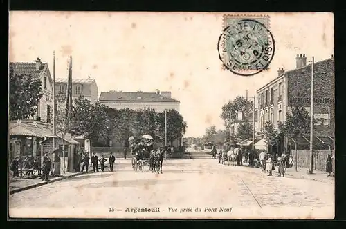 AK Argenteuil, Vue prise du Pont Neuf