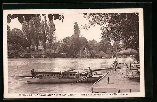 AK La Varenne-Chennevieres, Vue de la Marne prise de l`Ile d`Amour