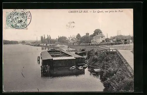 AK Choisy-le-Roy, Les Quais, vue prise du Pont