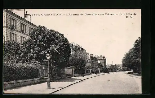 AK Charenton, L`Avenue de Gravelle vers l`Avenue de la Liberte