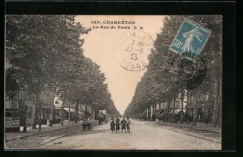 AK Charenton, La Rue de Paris