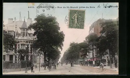 AK Charenton, Rue de St-Mandé prise du Bois