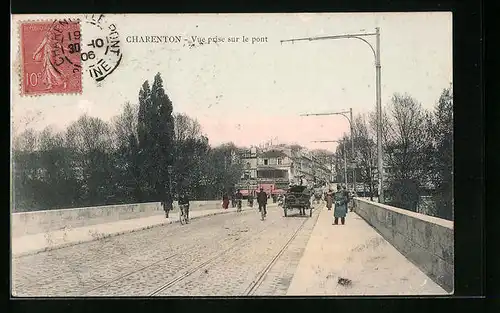 AK Charenton, Vue prise sur le pont