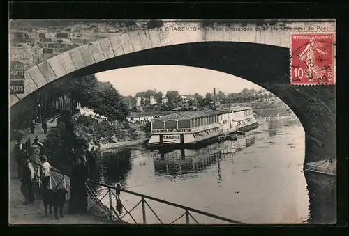 AK Charenton, Vue pittoresque de la Marne - amont du Pont