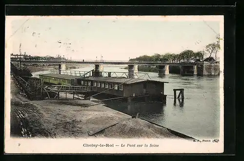 AK Choisy-le-Roi, Le Pont sur la Seine