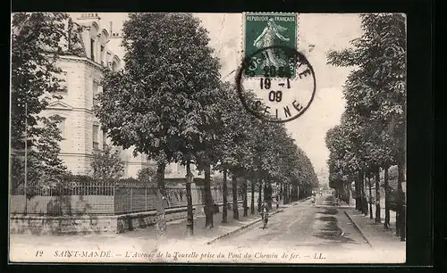 AK Saint-Mandé, L`Avenue de la Tourelle prise du Pont du Chemin de fer