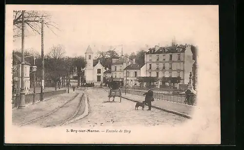 AK Bry-sur-Marne, Entrée de Bry
