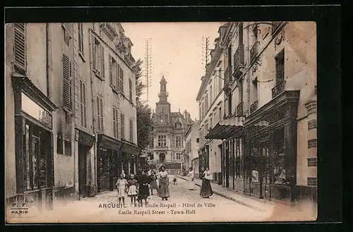 AK Arcueil, Rue Émile-Raspail, Hôtel de Ville