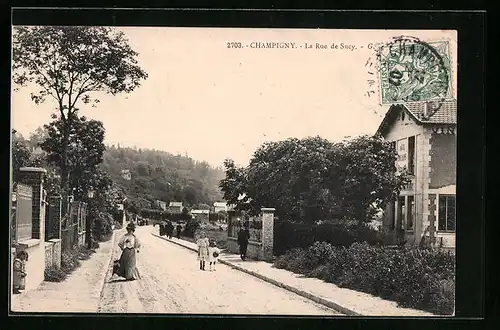 AK Champigny, La Rue de Sucy