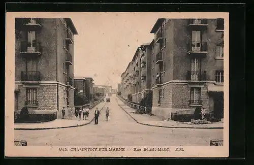 AK Champigny-sur-Marne, Rue Benoit-Malon