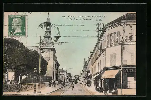 AK Champigny-sur-Marne, La Rue de Bonneau