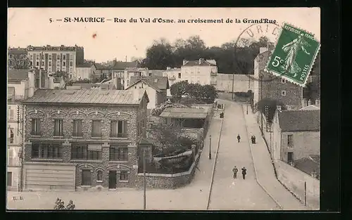 AK St-Maurice, Rue du Val d`Osne, au croisement de la Grand`Rue