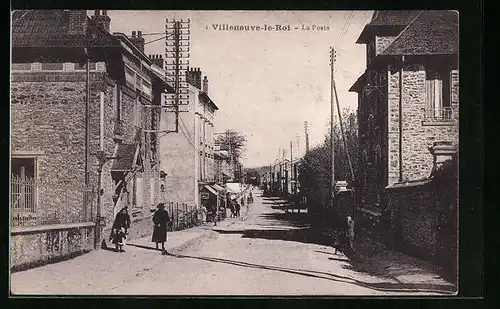 AK Villeneuve-le-Roi, La Poste