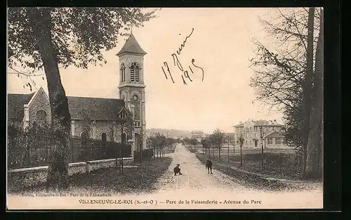 AK Villeneuve-le-Roi, Parc de la Faisanderie, Avenue du Parc