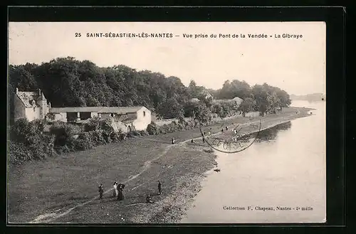AK Saint-Sébastien-lès-Nantes, Vue prise du Pont de la Vendée, La Gibraye