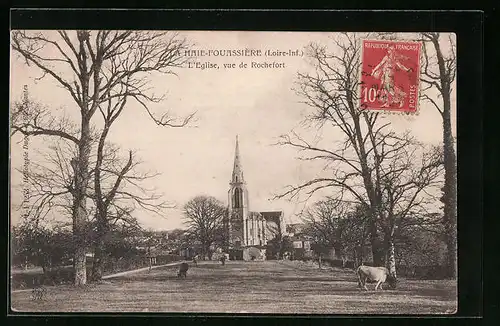 AK La Haye-Fouassière, L`Eglise, vue de Rochefort